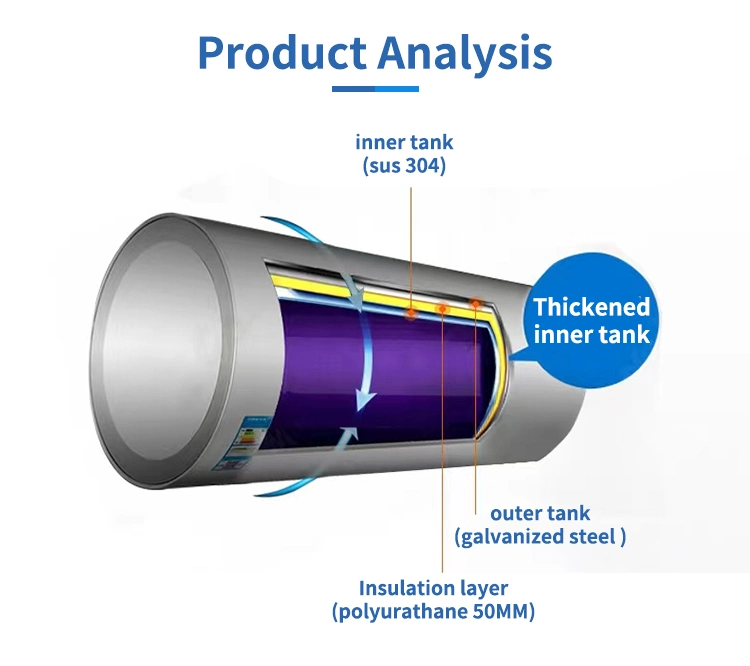 Integrated Pressurized Solar Water Heater Color Steel Water Tank