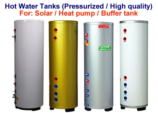 Tanque de armazenamento solar de água quente solar pressurizada